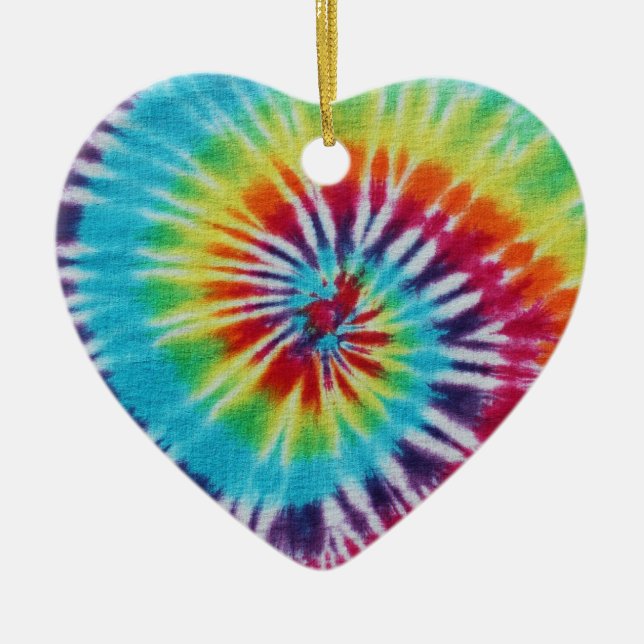 Ornamento De Cerâmica Arco-Íris Espiral 2 Lados (Frente)