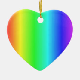 Ornamento De Cerâmica Arco-Íris Muito Bonito >Ornamentos Cardíacos