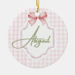Ornamento De Cerâmica Arco Personalizado de Enfermeira Abigail Baby Girl