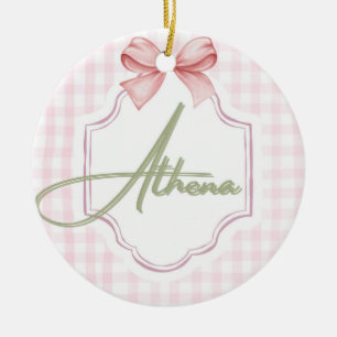 Ornamento De Cerâmica Arco Personalizado de Enfermeira Athena Baby Girl 