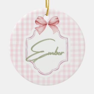 Ornamento De Cerâmica Arco Personalizado de Enfermeira Ember Baby Girl &
