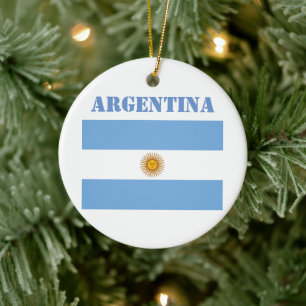 Ornamento De Cerâmica Argentina Flag Shobolas Futebol Argentino