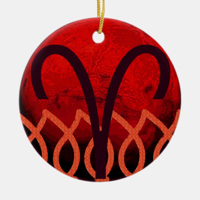 Ornamento De Cerâmica Aries Ornament (Frente)