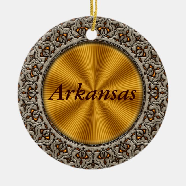 Ornamento De Cerâmica Arkansas (Frente)