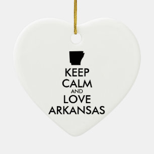 Ornamento De Cerâmica ARKANSAS DE MANUTENÇÃO E AMOR personalizáveis
