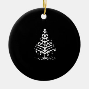 Ornamento De Cerâmica Arma de Árvore de Natal Xmas Pajama Oferece Arma