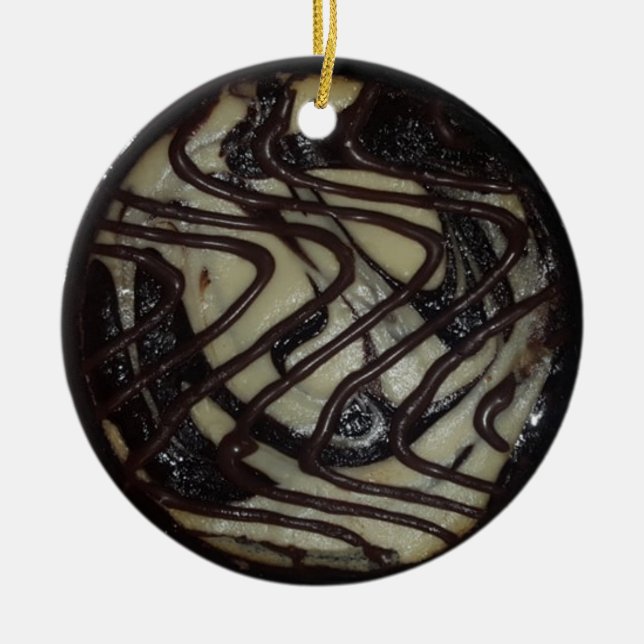 Ornamento De Cerâmica Arma de Comida Engraçado de Natal (Frente)