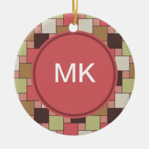 Ornamento De Cerâmica Armário da especiaria geométrico