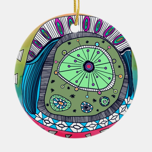 Ornamento De Cerâmica Arnaço de Natal de Natal (Frente)