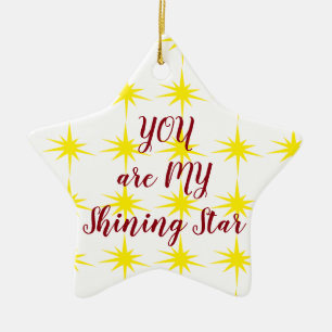 ORNAMENTO DE CERÂMICA ARNAMENTO DE ESTRELA-**** VOCÊ É A MINHA ESTRELA D