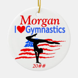 ORNAMENTO DE CERÂMICA AROMA DE GYMNAST PERSONALIZADA PELA BANDEIRA DOS E