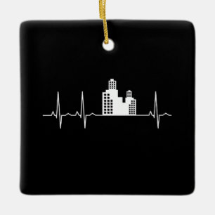 Ornamento De Cerâmica Arquiteto do Heartbeat Casas Arquiteto Presente