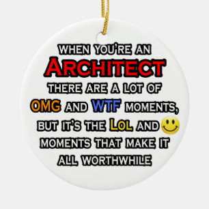 Ornamento De Cerâmica Arquiteto... OMG WTF LOL