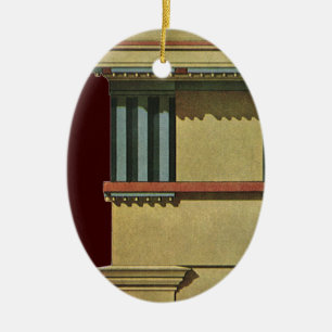Ornamento De Cerâmica Arquitetura Clássica Vintage, Entablamento de Temp