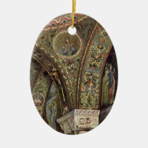 Ornamento De Cerâmica Arquitetura venenosa, Arca decorativa em uma Igrej