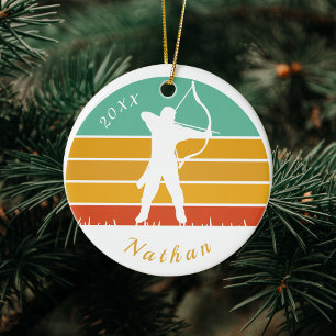 Ornamento De Cerâmica Arquivamento Retroativo do Tema Arco Seta Arquivad