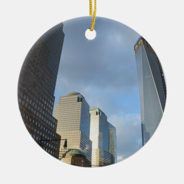 Ornamento De Cerâmica Arranha-céus de Nova York (Frente)