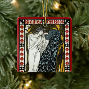 Ornamento De Cerâmica Art Nouveau Vintage, O Beijo por William Bradley