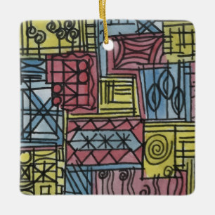 Ornamento De Cerâmica Arte abstrata caprichosa e fantástica