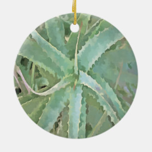 Ornamento De Cerâmica Arte acrílica incrível Aloe Vera