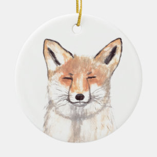 Ornamento De Cerâmica Arte animal do berçário do Fox