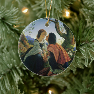 Ornamento De Cerâmica Arte Antiga, Amantes ao Crepúsculo, Sir Joseph Noe