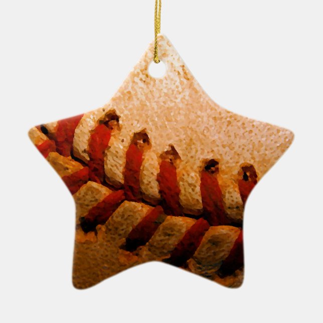 Ornamento De Cerâmica Arte Baseball (Frente)