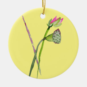 Ornamento De Cerâmica Arte budista da flor rosa Lotus Zen