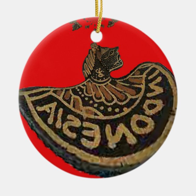 Ornamento De Cerâmica Arte Cultural De Fantoche Sombra Indonésia (Frente)