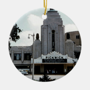 Ornamento De Cerâmica Arte da aguarela de Ridge do parque do teatro de