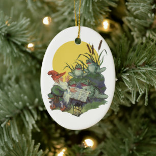 Ornamento De Cerâmica Arte da capa de revista da música do vintage, cor