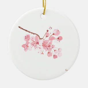 Ornamento De Cerâmica arte da flor de cerejeira