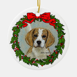 Ornamento De Cerâmica Arte de Beagle Hound