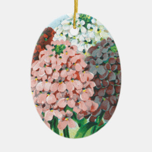 Ornamento De Cerâmica Arte de Pacote de Sementes Antigas, Flores de Jard