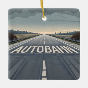 Ornamento De Cerâmica Arte de Perspectiva de Estrada Infinita da Autobah