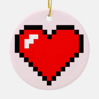 Ornamento De Cerâmica Arte De Pixel De 8 Bits - Engraçado Jogador Geeky
