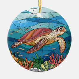 Ornamento De Cerâmica Arte De Vidro Arrefecida, Tartaruga De Vidro Manch