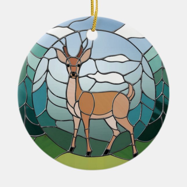 Ornamento De Cerâmica Arte De Vidro Arrejada, Estilo De Vidro Estilado (Frente)