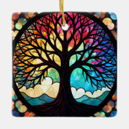 Ornamento De Cerâmica Arte de Vidro Estreita, Árvore de Vidro Estreito