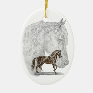 Ornamento De Cerâmica Arte do cavalo de Paso Fino