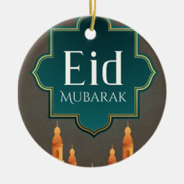 Ornamento De Cerâmica Arte Elegante da Mesquita Eid Mubarak no Horizonte