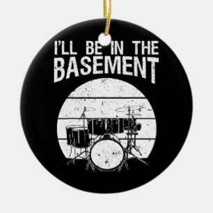 Ornamento De Cerâmica Arte Engraçada Para Homens Drum Conjunto De Bebida