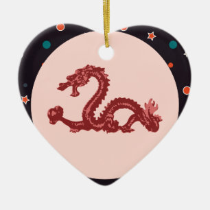 Ornamento De Cerâmica Arte Fantasia Padrão Estrela Dragão Chinês
