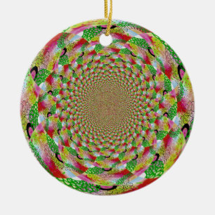 Ornamento De Cerâmica Arte Fractal Todas as Cores