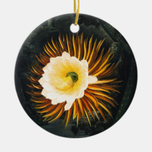 Ornamento De Cerâmica Arte Gótica de Cereus Noturno Vintage