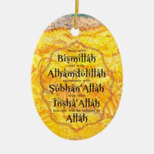 Ornamento De Cerâmica Arte Islâmica   Presente de Ramadan Eid Dawah para
