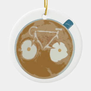 Ornamento De Cerâmica Arte Latte de Ciclismo