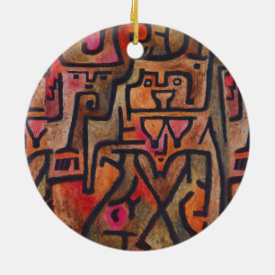 Ornamento De Cerâmica Arte Moderna Expressionista Abstrata da Floresta d