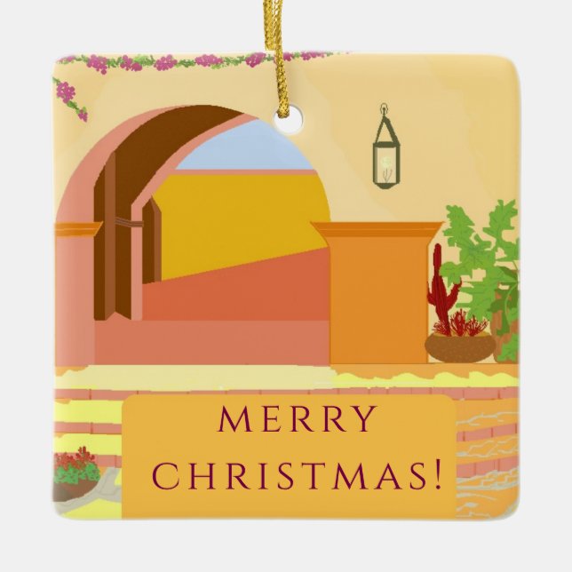 Ornamento De Cerâmica Arte Original - Paciência Mexicana (Frente)