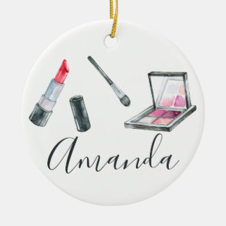 Ornamento De Cerâmica Arte Personalizada Personalizada do Artista Makeup